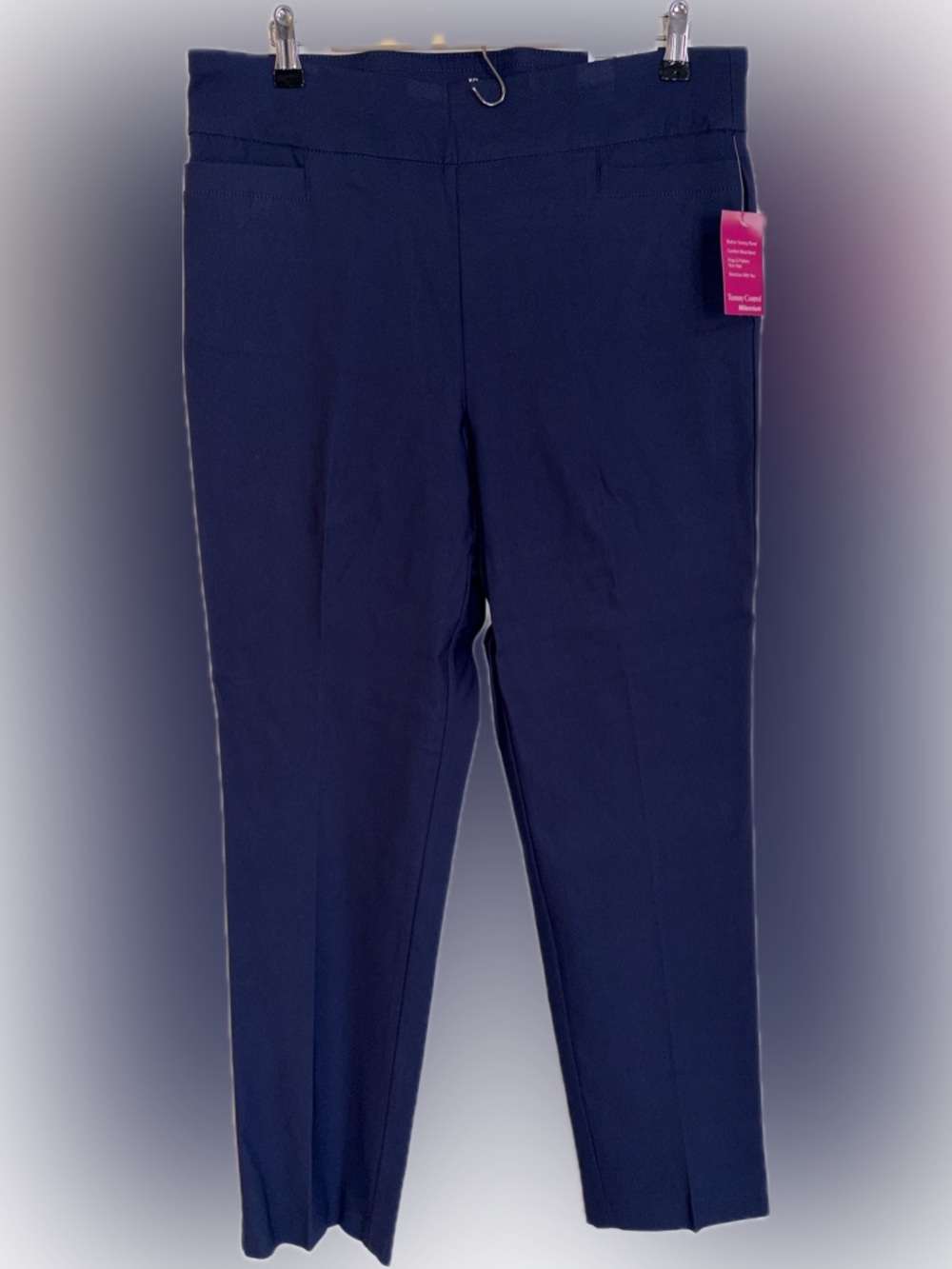 NWT Kim Rogers Navy Tummy Control Pull-On Pants